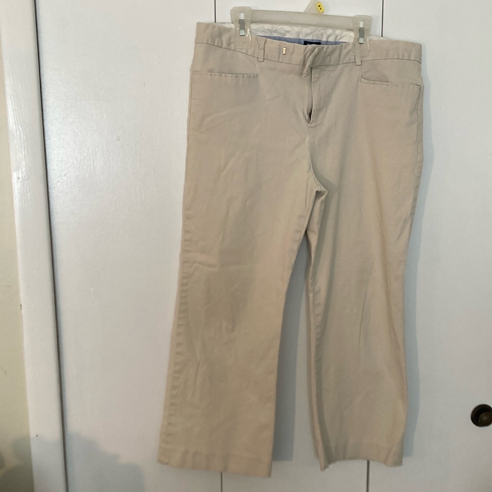 GAP Women's Ankle-Length Cropped Pants in Light Khaki